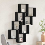Seinariiul riiuliga Must tamm 90 x 15 x 119,5 cm Tehispuit
