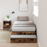 Ladustamisvoodi raam suitsetatud tamme 90x200 cm