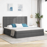 Voodi hoiukohaga ja madratsiga Tumehall 200 x 200 cm Pol&uuml;ester