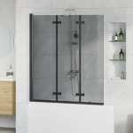 Du&scaron;i kest must 130 x 138 cm ESG klaas ja alumiinium