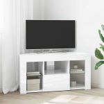 Nurgas LED TV kapp Korke l&auml;ikega Valge 100 x 40 x 50 cm