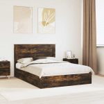 Laos voodi peaga Suitsetatud tamm 160 x 200 cm Tehispuit
