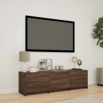 LED-iga TV kapp Pruun tamm 140 x 34 x 40 cm T&ouml;&ouml;deldud puit
