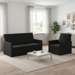 Diivanikomplekt 2 pcs Must Samet