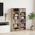CD kapp 2 tk Sonoma tamm 60 x 17 x 92 cm Tehispuit