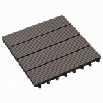 Terrassiplaat 11 tk Tume pruun 30 x 30 cm Puitplastik
