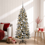 Kunstkuusk koos j&otilde;ulukuuliga 120 cm 150 LED-i Soe valge