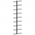 Seinale kinnitatav veiniriiul 9 pudelile, must raud