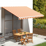 Varikatuse asenduskangas, kollane ja oranž, 4 x 3,5 m