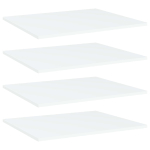 Riiuliplaadid 4 tk, valge, 60x50x1,5 cm, puitlaastplaat
