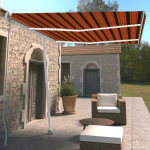 K&Auml;SITSI SISSET&Otilde;MMATAV VARIKATUS, LED 350X250 CM, ORANŽ JA PRUUN