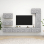 8-osaline telerikappide komplekt, betoonhall, puitlaastplaat