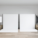 Taustaraamid 2 tk, must, 305x243 cm, teras