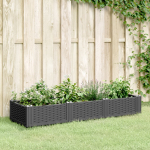 Vaiadega taimekast, must, 125 x 40 x 28,5 cm, pp
