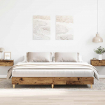 Voodiraam ilma madratsita, vana puit 160x200 cm, tehispuit