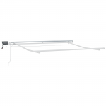 Manuaalne sisset&otilde;mmatav varikatus LED-idega beež 350x250 cm, varikatus asenduskangas 3.5x2.5 m raamile beež