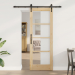 Liuguks pruun 73.5 x 198.5 cm puit ja metall