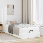Voodiraam madratsiga madratsiga 2 tk Valge PVC