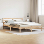 Voodiraam Pruun 225,5 x 145,5 x 69,5 cm Kindel m&auml;nnipuidust