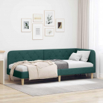 Nurga voodiraam Tume rohelise 80 x 200 cm kangas