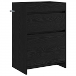 Vannitoa all oleva kraani kapp Must tamm 56 x 37,5 x 81 cm