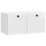 Rippuv TV kapp K&otilde;rgl&auml;ikega valge 59,5 x 31 x 30 cm Tehispuit