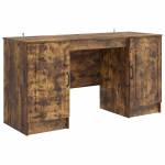 Laud riiuliga Suitsutatud tamm 142,5 x 50 x 75 cm Tehispuit