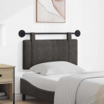 Rippuv voodipeats Seinale kinnitatav Must 90 x 55 x 5 cm Antiik PU
