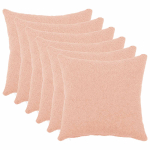 Diivanipadi 6 tk HEERLEN roosa 30 x 30 cm boucl&eacute;