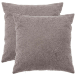 Diivanipadi 2 tk HEERLEN helehall 80 x 80 cm boucl&eacute;
