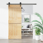 Liuguks naturaalne ja must 80 x 210 cm tahke m&auml;nnipuit