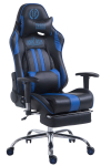 Racing kontoritool Limit V2 kunstnahk jalatoega, must/sinine