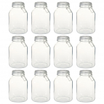 Klaaspurgid lukuga 12 tk, 3 l