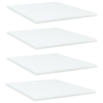 Riiuliplaadid 4 tk, valge, 40x50x1,5 cm, puitlaastplaat