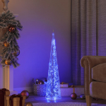 Akr&uuml;&uuml;list valguskoonus, LED-tuli, sinine 90 cm