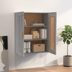 Seinakapp, hall sonoma tamm, 69,5 x 32,5 x 90 cm, tehispuit