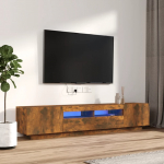 2-osaline telerikapikomplekt, LED, suitsutatud tamm, tehispuit