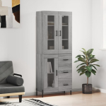 K&otilde;rge kapp, hall sonoma tamm, 69,5 x 34 x 180 cm, tehispuit