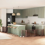 Kokkupandav koerav&auml;rav uksega, 12 paneeli, pruun 600 cm, pappel