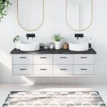 Vannitoa tasapind, tumepruun, 180x60x(2-6)cm t&ouml;&ouml;deldud t&auml;ispuit