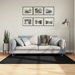 K&otilde;rge narmaga shaggy vaip, must, 120x170 cm