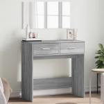 Peegliga tualettlaud, hall sonoma tamm, 80 x 39 x 80 cm