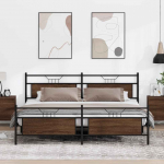 METALLIST VOODIRAAM ILMA MADRATSITA PRUUN TAMM 193X203 CM