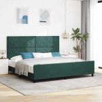 Karbi vedrumadrats peaga Tume rohelise 200 x 200 cm Samet