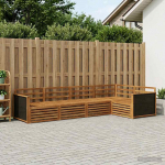 V&auml;li diivanikomplekt 6 pcs Naturaalne 406 x 168,5 x 73 cm