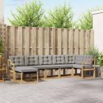 V&auml;li diivanikomplekt 7 pcs Tugev acacia puit ja Textilene