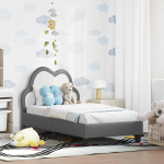 Kuni 3-aastase Voodiraam koos peatoega Helehall 70 x 140 cm PU
