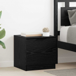 Voodikapp sahtliga 2 tk must tamm 40 x 39 x 40cm tehispuit