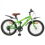 Laste Bike 20 Tolli 6-Speed vanuses 6-11 aastat Roheline