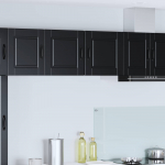 K&ouml;&ouml;gikapp riiuliga uksega 2 tk must 40 x 31 x 40 cm tehispuit